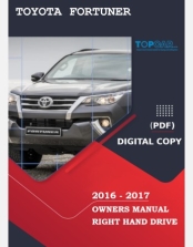 TOYOTA FORTUNER 2016-2017 OWNERS MANUAL 